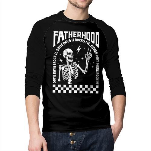 Fatherhood Dad Tour Some Days I Rock It Happy Father's Day Men Baseball Raglan Shirt - Father's Day Fun