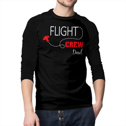 Flight Crew Airplane Birthday Dad Airplane Matching Family Men Baseball Raglan Shirt - Father's Day Fun