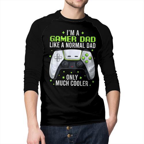 Gamer Dad Gaming Shirts Fathers Day Video Game Daddy Men Baseball Raglan Shirt - Father's Day Fun