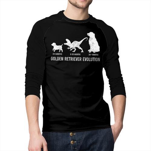 Golden Retriever Mom Dad Puppy Dog Owner Dog Lover Men Baseball Raglan Shirt - Father's Day Fun