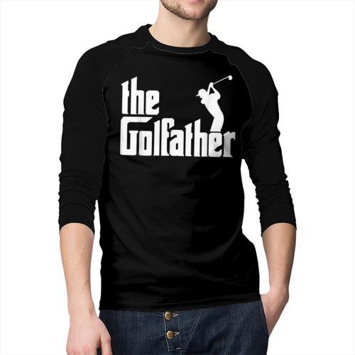 The GolfFather Golf Father God Father Dad Golfer Men Baseball Raglan Shirt - Father's Day Fun