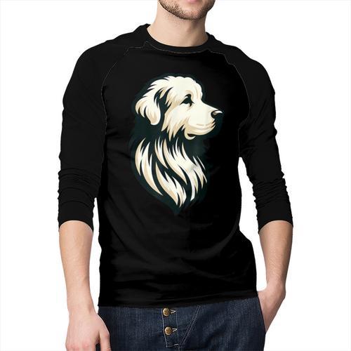 Great Pyrenees Pyr Minimalist Simple Dog Mom Dad Boys Girls Men Baseball Raglan Shirt - Father's Day Fun