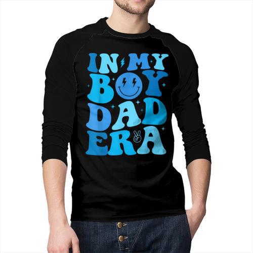 Groovy In My Boy Dad Era For Fathers Day Men Baseball Raglan Shirt - Father's Day Fun