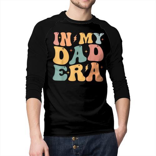 Groovy In My Dad Era Dad Father's Day Men Baseball Raglan Shirt - Father's Day Fun
