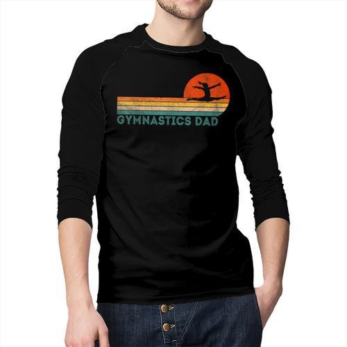 Gymnastics Dad Gymnastics Daughter Gymnast Dad Men Baseball Raglan Shirt - Father's Day Fun
