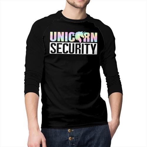 Halloween Mom Dad Daughter Adult Costume Unicorn Security Men Baseball Raglan Shirt - Father's Day Fun