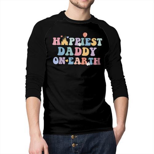 Happiest Daddy On Earth Father's Day Matching Family Trip Men Baseball Raglan Shirt - Father's Day Fun