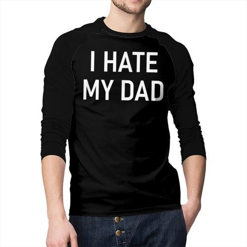I Hate My Dad Jokes Sarcastic Men Baseball Raglan Shirt - Father's Day Fun