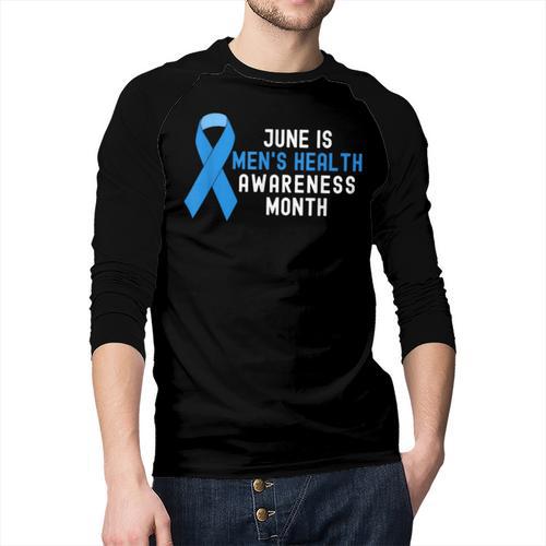 June Is Men’s Health Awareness Month Ribbon For Dad Grandpa Men Baseball Raglan Shirt - Father's Day Fun