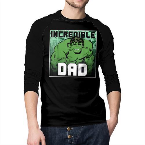 Marvel Comics Avengers Father's Day Hulk Incredible Dad Men Baseball Raglan Shirt - Father's Day Fun