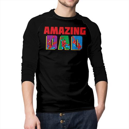 Marvel Spider-Man Amazing Dad Birthday Father’s Day Men Baseball Raglan Shirt - Father's Day Fun