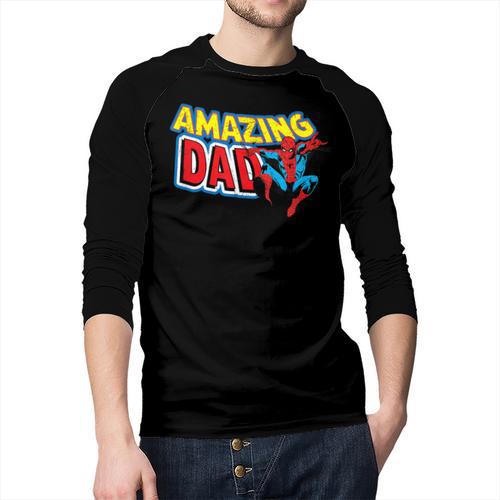 Marvel Spider-Man Amazing Dad Comic Book Father's Day Men Baseball Raglan Shirt - Father's Day Fun