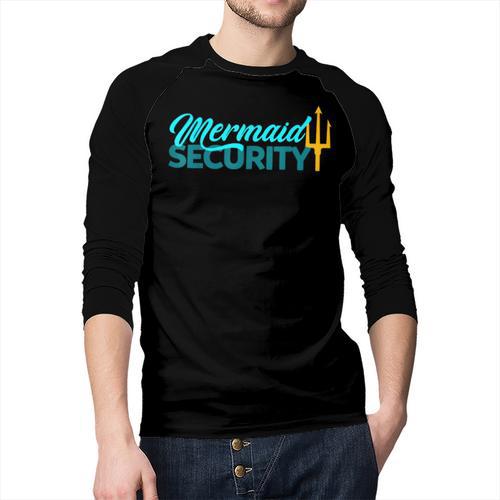 Mermaid Security Birthday Party Matching Dad Boys Men Baseball Raglan Shirt - Father's Day Fun