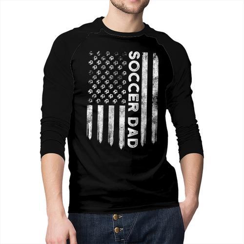 New First Time Dad To Be Symbol Tools Soccer Daddy DA1 Men Baseball Raglan Shirt - Father's Day Fun