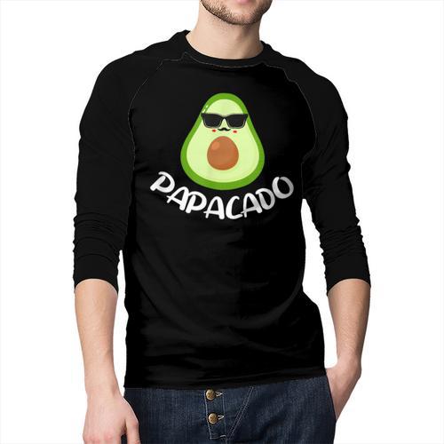 Papacado Avocado Dad Daddy Father's Day Men Baseball Raglan Shirt - Father's Day Fun
