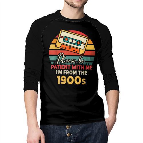 Please Be Patient With Me I'm From The 1900s Cool Dad Men Baseball Raglan Shirt - Father's Day Fun