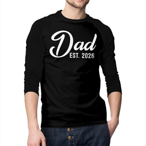 Pregnancy Announcement Daddy New Dad First Time Dad 2026 Men Baseball Raglan Shirt - Father's Day Fun