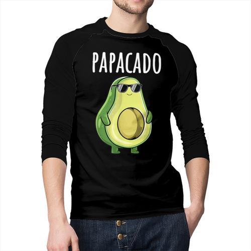 Pregnancy Announcement Shirts Men Dad Papacado Men Baseball Raglan Shirt - Father's Day Fun