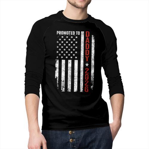 Promoted To Daddy 2026 Men Baseball Raglan Shirt - Father's Day Fun