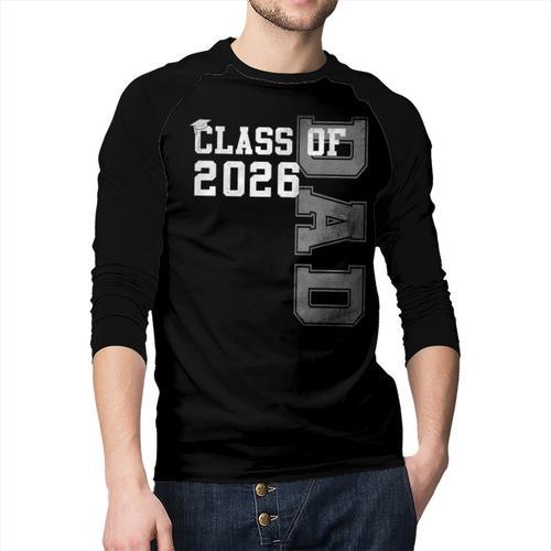 Proud Dad Of A 2026 Graduate Grad Senior Father Graduation Men Baseball Raglan Shirt - Father's Day Fun