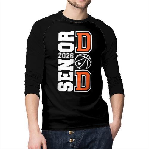 Proud Dad Of A 2026 Senior Graduate Basketball Senior 26 Men Baseball Raglan Shirt - Father's Day Fun