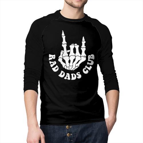 Rad Dads Club Fathers Day Cool Dads Club Men Baseball Raglan Shirt - Father's Day Fun
