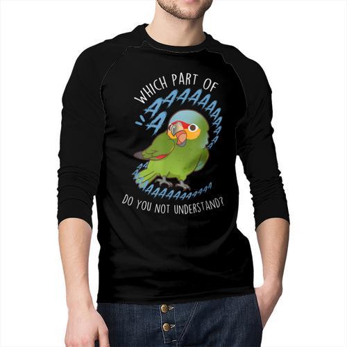 Red-Lored Amazon Parrot Aaaa Cute Pet Bird Mom Dad Men Baseball Raglan Shirt - Father's Day Fun