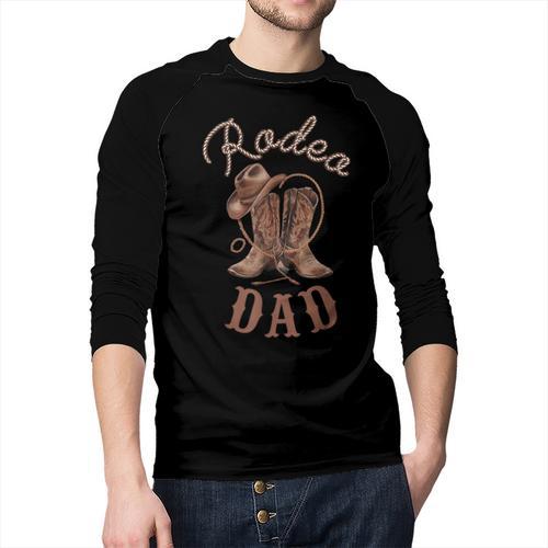 Rodeo Dad Western Cowboy Birthday Boy Family Matching Party Men Baseball Raglan Shirt - Father's Day Fun