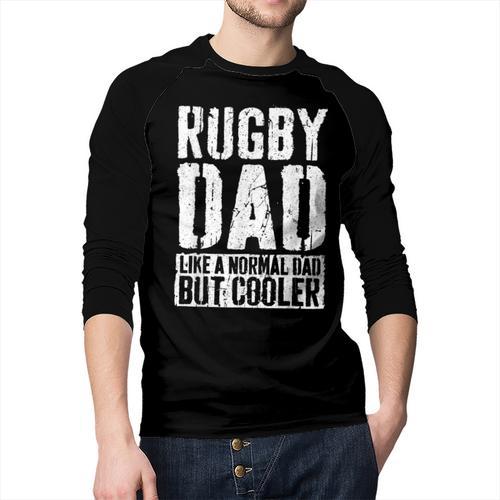 Rugby Dad Shirt Men Fathers Day Rugby Dad Men Baseball Raglan Shirt - Father's Day Fun