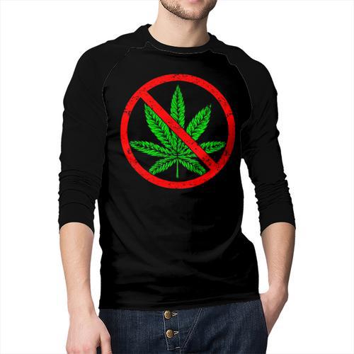 Say No Cannabis Anti-Marijuana Retro Weed Parent Dad Mom Men Baseball Raglan Shirt - Father's Day Fun