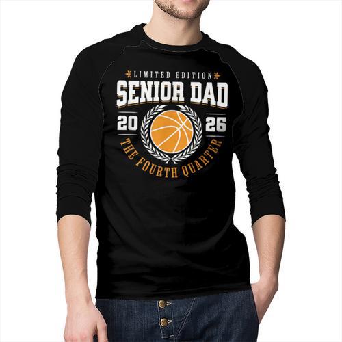 Senior Basketball Dad 2026 The Final Quarter Men Baseball Raglan Shirt - Father's Day Fun