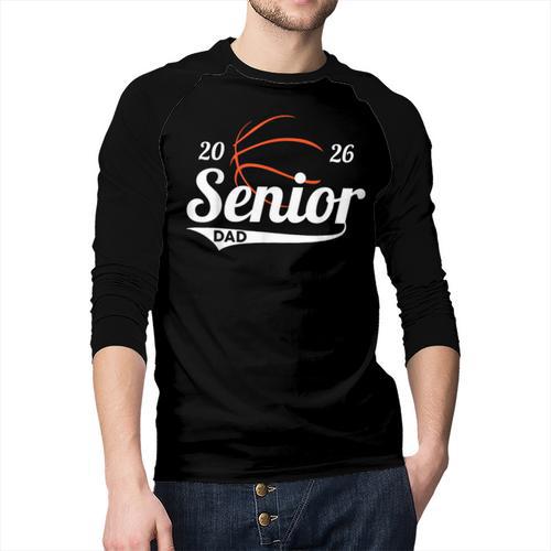 Senior Basketball Dad Class Of 2026 Graduation Graduate Men Baseball Raglan Shirt - Father's Day Fun