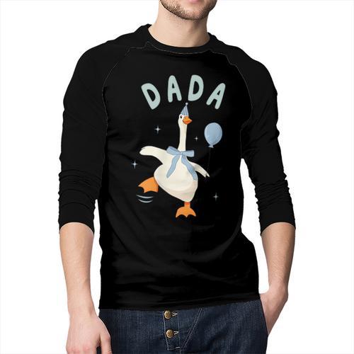 Silly Dada Silly Goose Mom Birthday Family Matching Party Men Baseball Raglan Shirt - Father's Day Fun