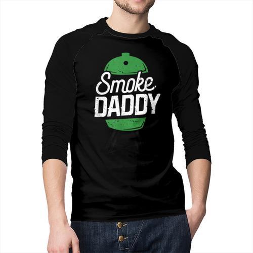 Smoke Daddy Green Egg Pitmaster Dad Tshirt BBQ Grill Men Baseball Raglan Shirt - Father's Day Fun