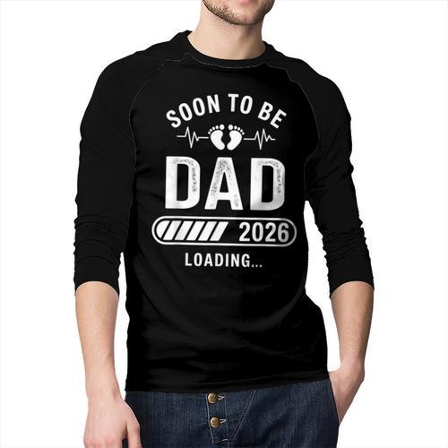 Soon To Be Dad 2026 Loading Men Baseball Raglan Shirt - Father's Day Fun