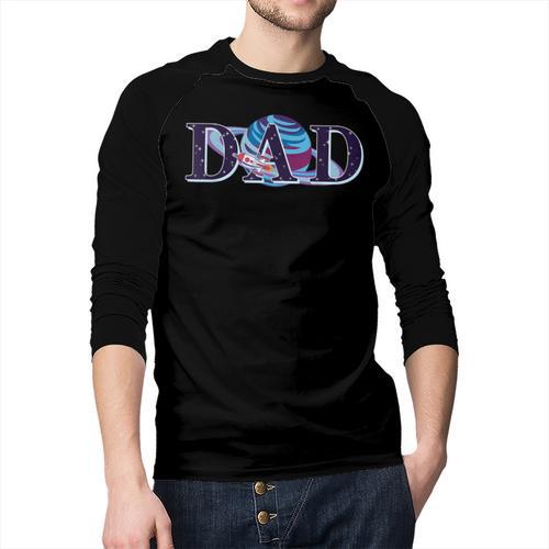 Space Dad Family Matching Mom Space Birthday Theme Party Men Baseball Raglan Shirt - Father's Day Fun