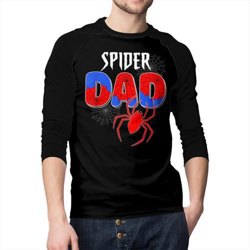 Spiders Dad Matching Family Birthday Father's Day Men Baseball Raglan Shirt - Father's Day Fun