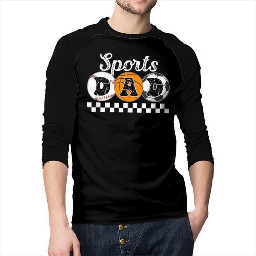 Sports Dad Proud Sports Father Sport Dad Men Baseball Raglan Shirt - Father's Day Fun