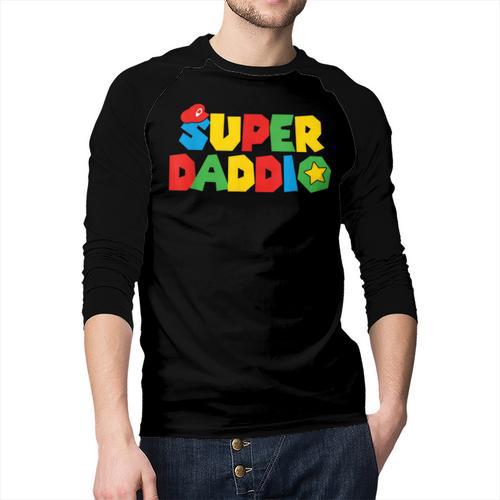 Super Gamer Dad Unleashed Celebrating Fatherly Powers Men Baseball Raglan Shirt - Father's Day Fun