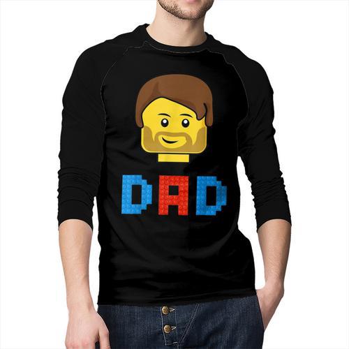 Unique Family Dad Master Builder Building Bricks Blocks Men Baseball Raglan Shirt - Father's Day Fun