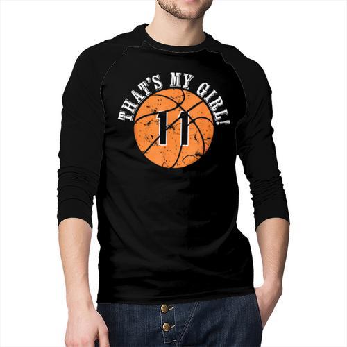 Unique That's My Girl 11 Basketball Player Mom Or Dad Men Baseball Raglan Shirt - Father's Day Fun
