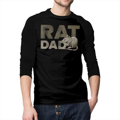 Vintage Distressed Rat Dad Men Baseball Raglan Shirt - Father's Day Fun