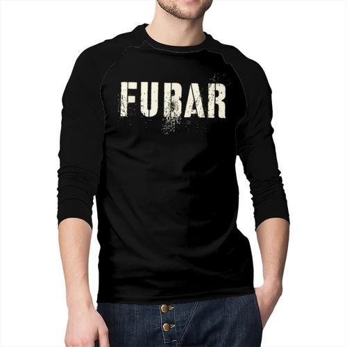 Vintage FUBAR Soldier Military Officer Vet Dad Soup Sandwich Men Baseball Raglan Shirt - Father's Day Fun
