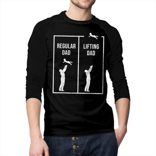 Weightlifting Workout Fitness Father Gym I Lifting Dad Men Baseball Raglan Shirt - Father's Day Fun