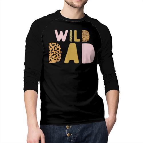 Wild Wild Dad Two Wild Birthday Outfit Zoo Birthday Animal Men Baseball Raglan Shirt - Father's Day Fun