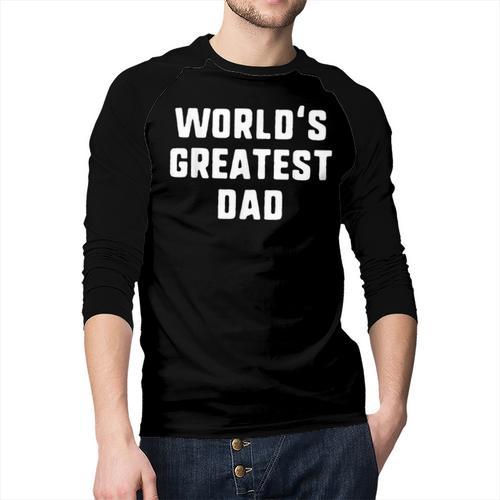 World's Greatest Dad Family Men Baseball Raglan Shirt - Father's Day Fun