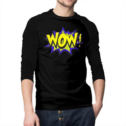 Wow T Shirt WOW Dad Mom Men Women Boys Girls Tee Men Baseball Raglan Shirt - Father's Day Fun