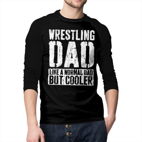 Wrestling Dad Shirt Men Fathers Day Wrestling Dad Men Baseball Raglan Shirt - Father's Day Fun