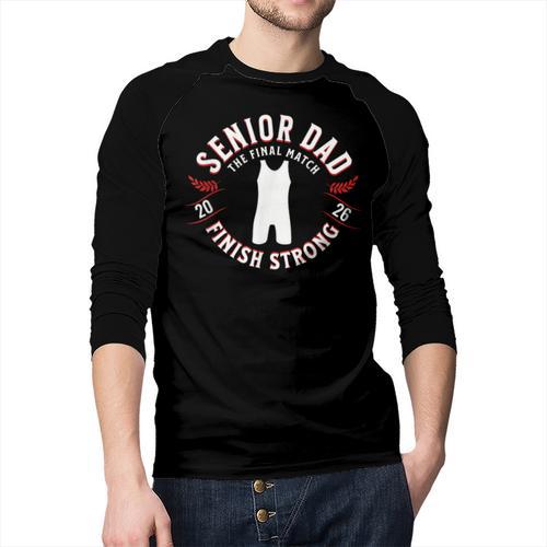 Wrestling Senior Dad The Final Match 2026 Men Baseball Raglan Shirt - Father's Day Fun