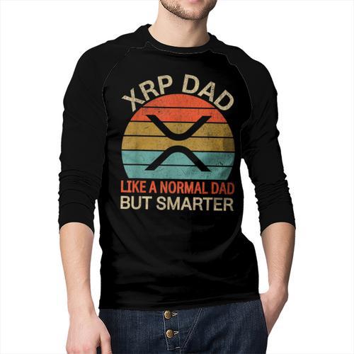 XRP Dad Crypto Merchandise Definition Men Baseball Raglan Shirt - Father's Day Fun